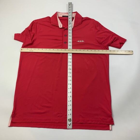 Greyson Polo Shirt Mens L Large Valentine Short Sleeve Nylon Stretch Lightweight - Picture 9 of 13